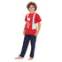 Boys summer pajama set "Giant Cool Dino t-shirt +Navy Pants"
