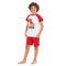 Boys summer pajama set "red dinosaur t-shirt +Red shorts"