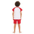 Boys summer pajama set "red dinosaur t-shirt +Red shorts"