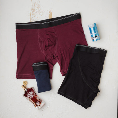 3 pack men boxer solid shorts lycra