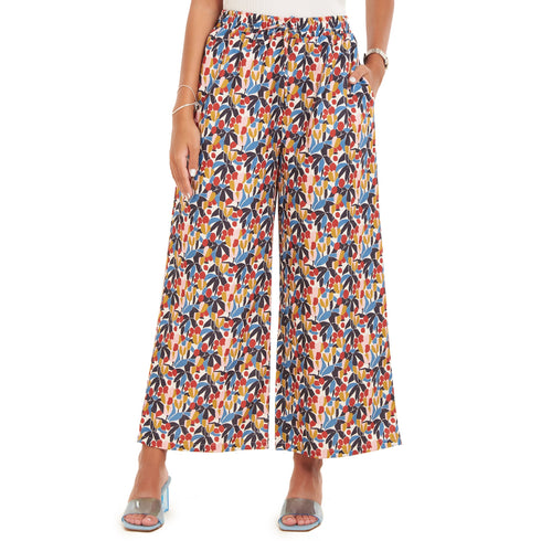 Women summer wide leg pants "Blossoms"