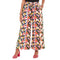 Women summer wide leg pants "Floral Abstract"