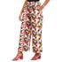 Women summer wide leg pants "Floral Abstract"