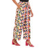 Women summer wide leg pants "Floral Abstract"