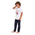 Boys summer pajama set "Car t-shirt +Dark blue pants"