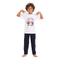 Boys summer pajama set "Car t-shirt +Dark blue pants"