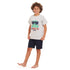 Boys summer pajama set "crocodile t-shirt +Dark Blue shorts"