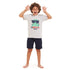 Boys summer pajama set "crocodile t-shirt +Dark Blue shorts"