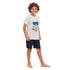Boys summer pajama set "crocodile t-shirt +Dark Blue shorts"
