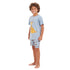 Boys summer pajama set "Giraffe t-shirt +Light blue shorts"