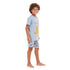 Boys summer pajama set "Giraffe t-shirt +Light blue shorts"