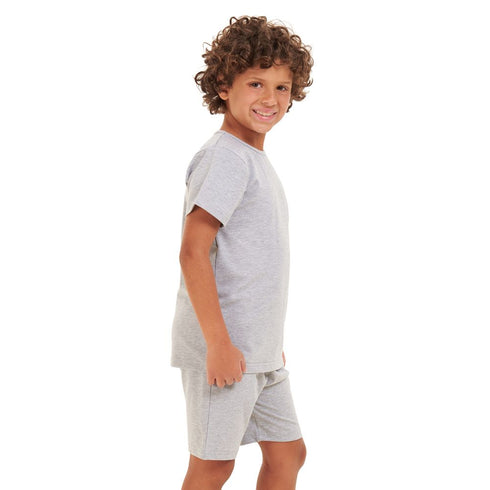 Boys summer pajama set "Grey t-shirt + shorts"