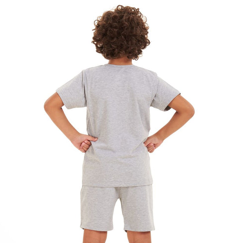 Boys summer pajama set "Grey t-shirt + shorts"