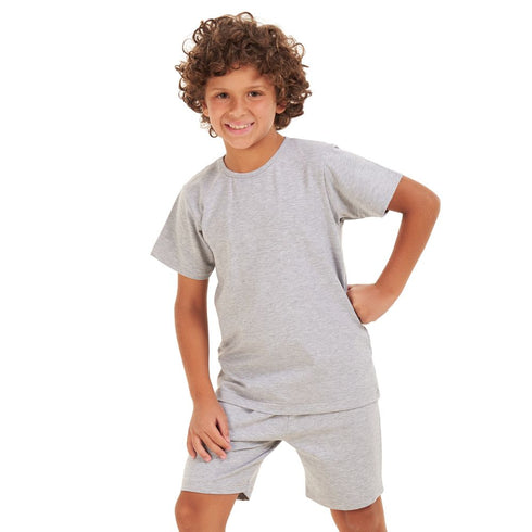 Boys summer pajama set "Grey t-shirt + shorts"