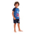 Boys summer pajama set "Crocodile t-shirt +Dark blue shorts"