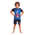 Boys summer pajama set "Crocodile t-shirt +Dark blue shorts"