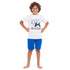 Boys summer pajama set "Video games t-shirt +Blue shorts"