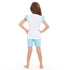 Girls summer pajama set "Mermaid t-shirt + Baby Blue shorts"