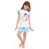 Girls summer pajama set "Mermaid t-shirt + Baby Blue shorts"