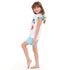 Girls summer pajama set "Mermaid t-shirt + Baby Blue shorts"