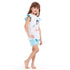 Girls summer pajama set "Mermaid t-shirt + Baby Blue shorts"
