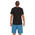 Men summer pajama set "Black T-shirt + Blue x Black Checkered shorts"