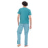 Men summer pajama set "Light Green T-shirt + Green Checkered pants"