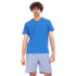 Men summer pajama set "Royal blue T-shirt + Blue x white checkered short"