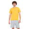 Men summer pajama set "Yellow T-shirt + Blue x yellow checkered short"