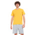 Men summer pajama set "Yellow T-shirt + Blue x yellow checkered short"