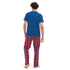 Men summer pajama set "Indigo T-shirt + Red x Indigo Checkered pants"