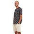 Men summer pajama set "Palm trees T-shirt +Grey shorts"