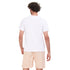 Men summer pajama set "White T-shirt + Orange Maze short"