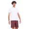 Men summer pajama set "White T-shirt + Red x Black Checkered short"