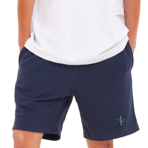 Men summer casual short "Dark Blue cactus"