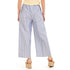 Women summer wide leg pants "Petroleum stripes"