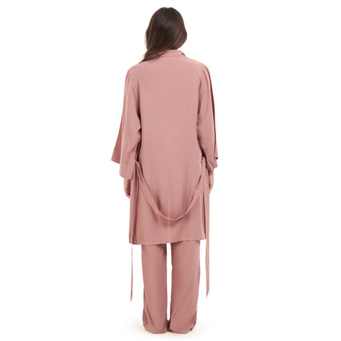 Women summer 3 piece pajama set "Cashmere Top + Cashmere kimono & Pants"