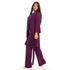 Women summer 3 piece pajama set "Purple Top + Purple kimono & Pants"