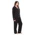 Women summer pajama set "Black buttoned shirt + Pants"